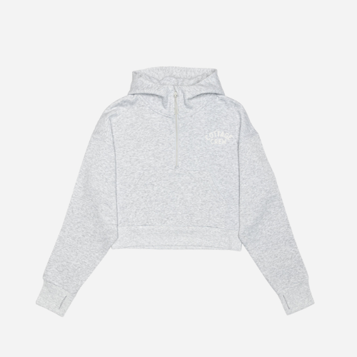Cottage Crew Half Zip Cropped Hoodie