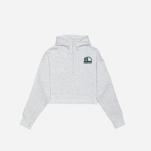 Canadian Crew Half Zip Cropped Hoodie