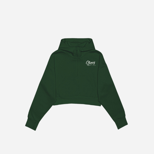 My Lake Half Zip Cropped Hoodie