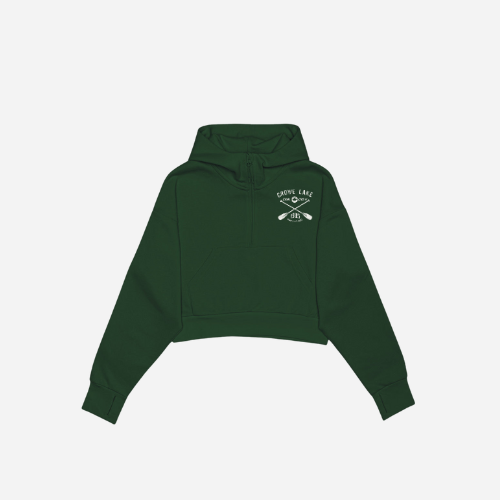 Nostalgia Half Zip Cropped Hoodie