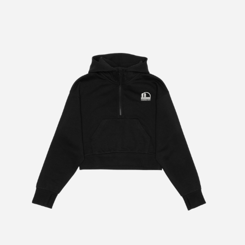 Canadian Crew Half Zip Cropped Hoodie