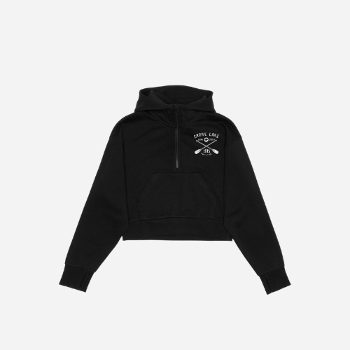 Nostalgia Half Zip Cropped Hoodie