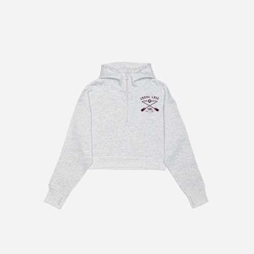 Nostalgia Half Zip Cropped Hoodie