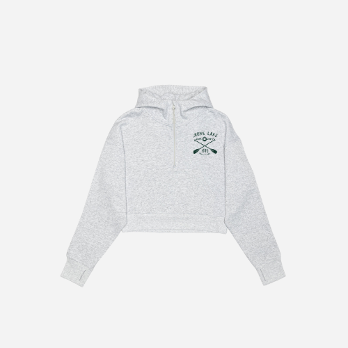 Nostalgia Half Zip Cropped Hoodie