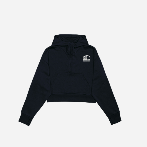 Canadian Crew Half Zip Cropped Hoodie