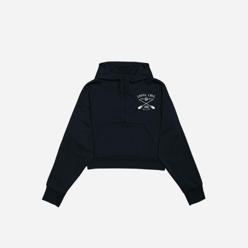 Nostalgia Half Zip Cropped Hoodie